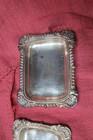 Set Of 3 Matching Small Silver Colored Dishes 4x3 Inches From England  So Cute 