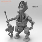 Resin Figure Model Garage Kit 1 35 Female Soldier And Robot Fighters R2432