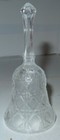 Elegant Vintage Clear Etched Glass Bell Unmarked Used 5 1 4  Estate Find Used