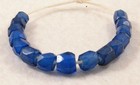 15 Old Bohemian Russian Blue Faceted Glass Trade Beads 5 To 7 5 Mm Diameter Fa