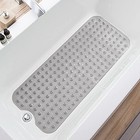  Bathtub Mats For Shower Tub Extra Long Non-slip Bath Mat  39 X 16 Clear Grey