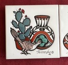 Cleo Teissedre Set Of 2 Tiles Trivets Southwestern Native American 1992