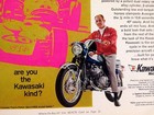 1968 Kawasaki Avenger 350cc Motorcycle Parnelli Jones Print Ad