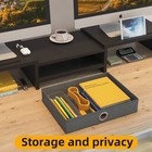 2-tier Monitor Stand W drawer  Adjustable Pc Desk Organizer For Home Office
