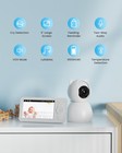 2k Hd Ptz Baby Monitor 5  Lcd  Night Vision  Cry Motion Detect  Temp Humidity