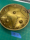 Vintage Brass Bed Warmer Copper Pan Star Perforated Lid Long Turned Wood Handle