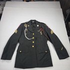 Vintage U s  Army Dress Uniform Set Green Jacket Pants Shirt Tie Medals Insignia