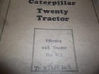 Cat Caterpillar Twenty 20 Tractor Dozer Bulldozer Parts Book Manual S n 8c