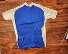 Canari Cycling Jersey Mens L Large Blue Bike Shirt Short Sleeve  1 4 Zip