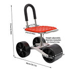 Standing Adjustable Stool Swivel Seat Rolling Wheels Stool For Garden Work