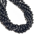 Natural Black Tourmaline Smooth Round Beads 4mm 6mm 8mm 10mm 12mm 14mm 15 5 strd