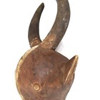 Suku Buffalo Mask With Horns Congo