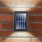 Led Solar Fence Lights Dusk To Dawn Wall Light Garden Pathway Deck Lamp Outdoor 