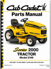 Cub Cadet 2146 Series 2000 Tractor Parts Manual Illustrated Catalog 47 Pages