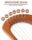  Lyre Harp Mahogany Body  Bone Saddle  Complete Accessories Set With 7 Strings