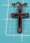 Antique Jet Crucifix Mourning Pendant