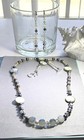  Necklace Earrings Set Made With   balone Shells  Swarovski  Crystals  Glass Bead