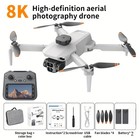 8k Camera Drone Gps Fpv Rc Quadcopter With 4 5  Screen Remote 2 Batteries