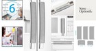 Modern Gray Handle Covers Set Of 5 - Easy Install  Stylish Appliance Protection
