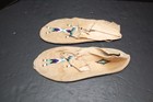 Vintage Native American Sioux Leather Beaded Moccasins 12 5  Long -