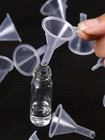 5pcs Mini Transparent Plastic Funnels - For Oils  Perfumes  Spices   Powders