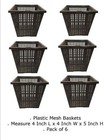 Pondh2o 4  Square Aquatic Plastic Slotted Mesh Pond Plant Flower Basket  6 Pack