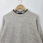 Vintage St Michael Jumper Mens Medium Beige Geometric Fair Isle Knit Sweater 90s