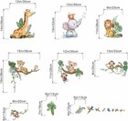 Baby Animal Wall Decals For Nursery  Jungle Safari Theme Kids Room Decor With   