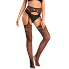 Women Lingerie Garter Belt Stocking Sexy Fishnet Thigh High Tights Suspender