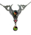 Crescent Moon Goddess Priestess Ritual Choker Necklace Wicca Pagan Wiccan Gothic