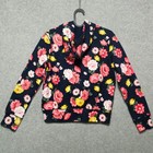 Abercrombie Kids Girls 9 10 Floral Print Hoodie Sweatshirt Blue Pink Yellow