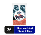 12 Oz Paper Coffee Cups With Lids Disposable Hot Cups 26 Count