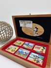 Mickey Mouse Picture Cards And Album Boxed Wooden Case Collector Set