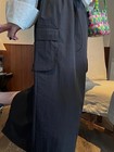 Plus Size High Waist Slit Workwear Skirt Women s Loose Slimming Drawstring