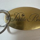 Vintage Solid Brass Pebble Beach Bag Tag Hallmark Brass Ltd