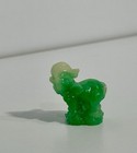 Small Jade Elephant Figurine Green   White Stone Carving Symbol Of Luck