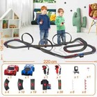 Slot Car Race Track Set Electric Powered Race Track Dual Racing Car Track Set