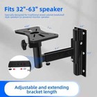2x Universal Heavy-duty Dj Speaker Wall Mount Brackets Stands 66 Lbs Adjustable
