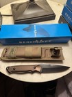 Benchmade Nimravus 141sbksn W  Coyote Handle Scales   154cm Fixed Blade Tanto