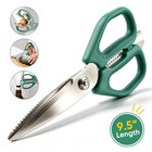 5 Pack Deli 5 In 1 Kitchen Scissors Heavy Duty Stainless Steel Shears Green