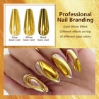 Holographic Mirror Gold Chrome Nail Powder Glitters Effect Metallic Dust