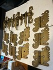 Rare Paul J Daemicke 9 Cast Brass Hinges 4 Latch Catch Art Nouveau Door Hardware
