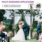 Sureaity Metal Garden Arbors With Planter Boxes Gate For Wedding Climbing Plants