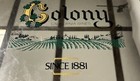 Vintage Italian Swiss Colony California Wines Advertising Mirror Sign Wood Frame