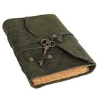  Leather Bound Vintage Journal Retro Travel Diary An 7 X 5 Unlined Green