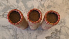 3 Wheat Cent Roll Mixed Dates 1909 1958 Sealed Unsearched Bank Wrapped Lot Of 3