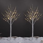  4 Feet 48l Led Birch Tree Lights  Pack Of 2  Warm White  For 4 Feet  2-pack