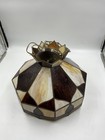 Vintage Mid Century Iridescent Stained Glass Lamp Shade