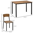 5 Piece Dining Table And Chairs Set Compact For Small Space Kitchen Seating Wood
