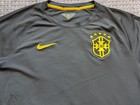 Brazil National Team Jersey Mens Large Nike Dri Fit Soccer 2014 Cbf Authentic
